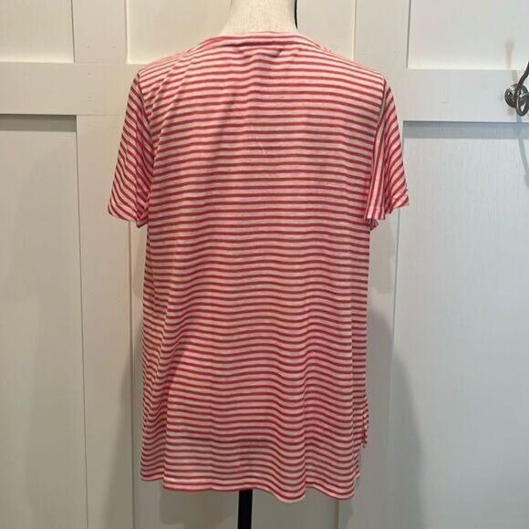 Tommy Bahama Coral/white striped SS Top-FREE w/Bundle Purchase - Picture 3 of 4